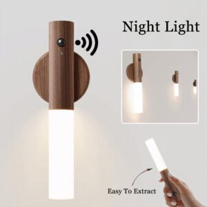 USB Magnetic Wood Wireless Night Light